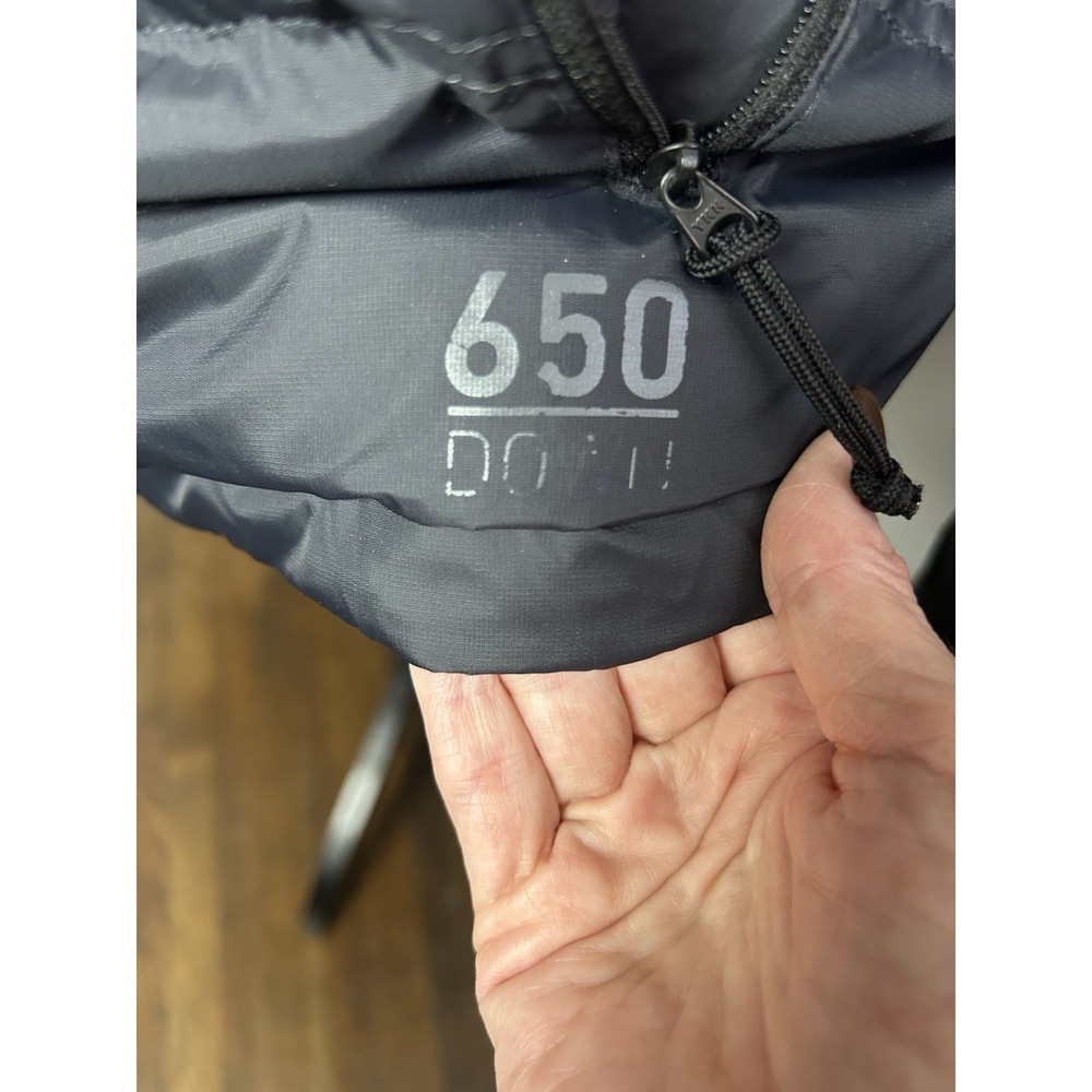 Cabelas 650 Fill Down Puffer Black Coat Full Zip and Pockets Size Large Tall Men - Picture 4 of 15